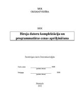 Prezentācija 'Biroja datoru komplektācija un programmatūras cenas aprēķināšana', 1.