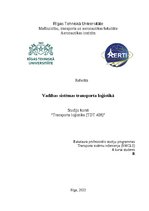 Referāts 'Vadības sistēmas transporta loģistika', 1.