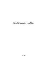 Referāts 'Eiro kā naudas vienība', 1.