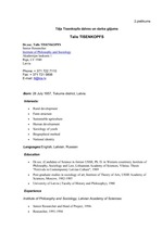 Referāts 'Jaunatnes socioloģija V.Meņšikova un T.Tisenkopfa skatījumā', 22.