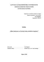 Eseja 'Mans skatījums uz Latvijas lauku attīstības iespējām', 1.