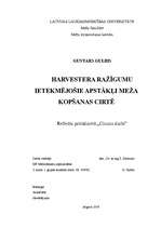 Referāts 'Harvestera ražīgumu ietekmējošie apstākļi meža kopšanas cirtē', 1.