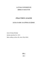 Prakses atskaite 'Jūras ūdens analīze', 1.