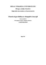 Konspekts 'Finanšu tirgus būtība un vērtspapīru loma tajā', 1.