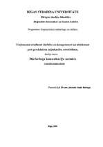 Konspekts 'Uzņēmuma virzīšanas darbību un kompetences un attieksmes pret produktiem mijsaka', 1.