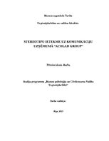 Referāts 'Stereotipu ietekme uz komunikāciju uzņēmumā “ACOLAD GROUP”', 1.