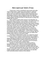 Eseja 'Mans sapnis par labāku Eiropu', 1.