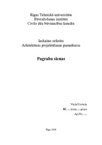 Referāts 'Pagraba sienas', 1.