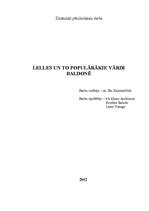 Referāts 'Lelles un to populārākie vārdi Baldonē', 1.