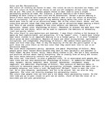 Eseja 'Colors and Our Personalities', 1.