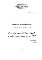 Referāts 'Jauniešu kartes “Cool Card” ieviešanas projekts bankā “X”', 1.