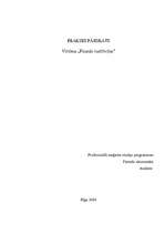 Prakses atskaite 'Prakse - virziens "Finanšu institūcijas”', 1.