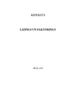 Referāts 'Līzings un faktorings', 1.