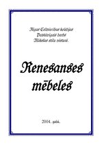 Referāts 'Renesanses mēbeles', 1.
