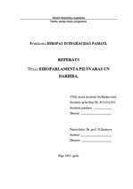 Referāts 'Eiropas Parlamenta darbība un pilnvaras', 1.