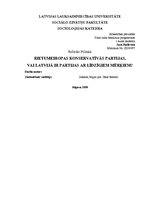 Referāts 'Rietumeiropas konservatīvās partijas. Vai Latvijā ir partijas ar līdzīgiem mērķi', 1.