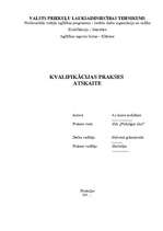 Prakses atskaite 'Iestāžu darba organizācija un vadība - kvalifikācijas prakses atskaite', 1.