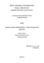 Konspekts 'Starptautiskā tirdzniecība, valsts maksājumu bilance', 1.
