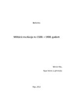 Referāts 'Militārā revolūcija (1500-1800)', 1.