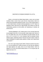 Eseja 'Recovery of Foreign Economy in Latvia', 1.