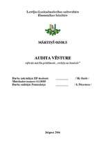 Referāts 'Audita vēsture', 1.