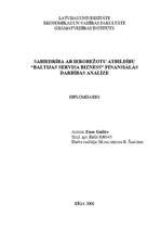Diplomdarbs 'SIA "Baltijas servisa bizness" finansiālās darbības analīze', 1.