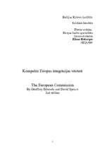 Konspekts 'Konspekts Eiropas integrācijas vēsturē', 1.