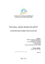 Referāts 'Īsfilma "Mazs mazā pilsētā"', 1.