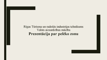 Prezentācija 'Valsts aizsardzības mācība. Pelēkā zona', 1.