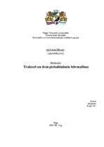 Referāts 'Traktori un tiem piekabināmās būvmašīnas', 1.