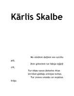 Konspekts 'Kārlis Skalbe', 1.