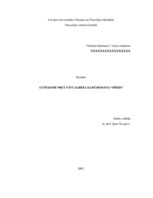 Referāts 'Attieksme pret nāvi Albēra Kamī romānā "Mēris"', 1.