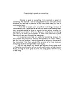 Eseja 'Everyone is Good at Something', 1.