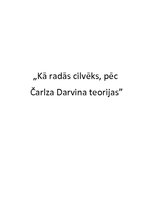 Referāts 'Kā radās cilvēks, pēc Čarlza Darvina teorijas', 1.
