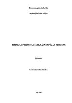 Referāts 'Referāts par fiziskas personas maksātnespēju', 1.