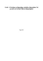 Eseja 'Covid – 19 ietekme uz ilgtspējīgas attīstības dimensijām. Vai pasaule un Latvija', 1.