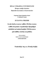 Konspekts 'Cilvēkresursu pārvaldības sistēma un politika', 1.