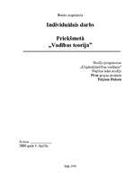 Referāts 'Vadības teorija', 1.