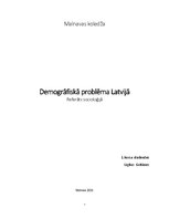 Prezentācija 'Demogrāfiskā problēma Latvijā', 1.