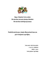 Paraugs 'Statiski noteicama rāmja dimensionēšana un pārvietojumu aprēķins', 1.