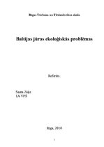 Referāts 'Baltijas jūra', 1.
