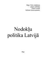 Referāts 'Nodokļu politika Latvijā', 1.