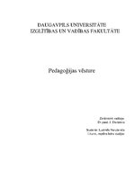 Konspekts 'Eksāmena jautājumi pedagoģijas vēsturē', 1.