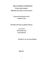 Konspekts 'Patērētāja rīcība tirgū un galējais derīgums', 1.