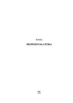 Referāts 'Profesionālā ētika', 1.