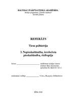 Referāts 'Nepieskaitāmība, ierobežota pieskaitāmība, rīcībspēja', 1.