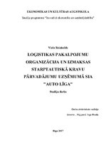 Referāts 'Studiju darbs autotransporta loģistikā', 1.