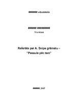 Referāts 'A.Snips "Pasaule pēc tam" ', 1.