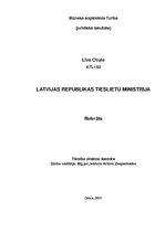 Referāts 'Latvijas Republikas Tieslietu ministrija', 1.