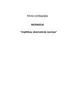 Konspekts 'Izglītības alternatīvās teorijas', 1.